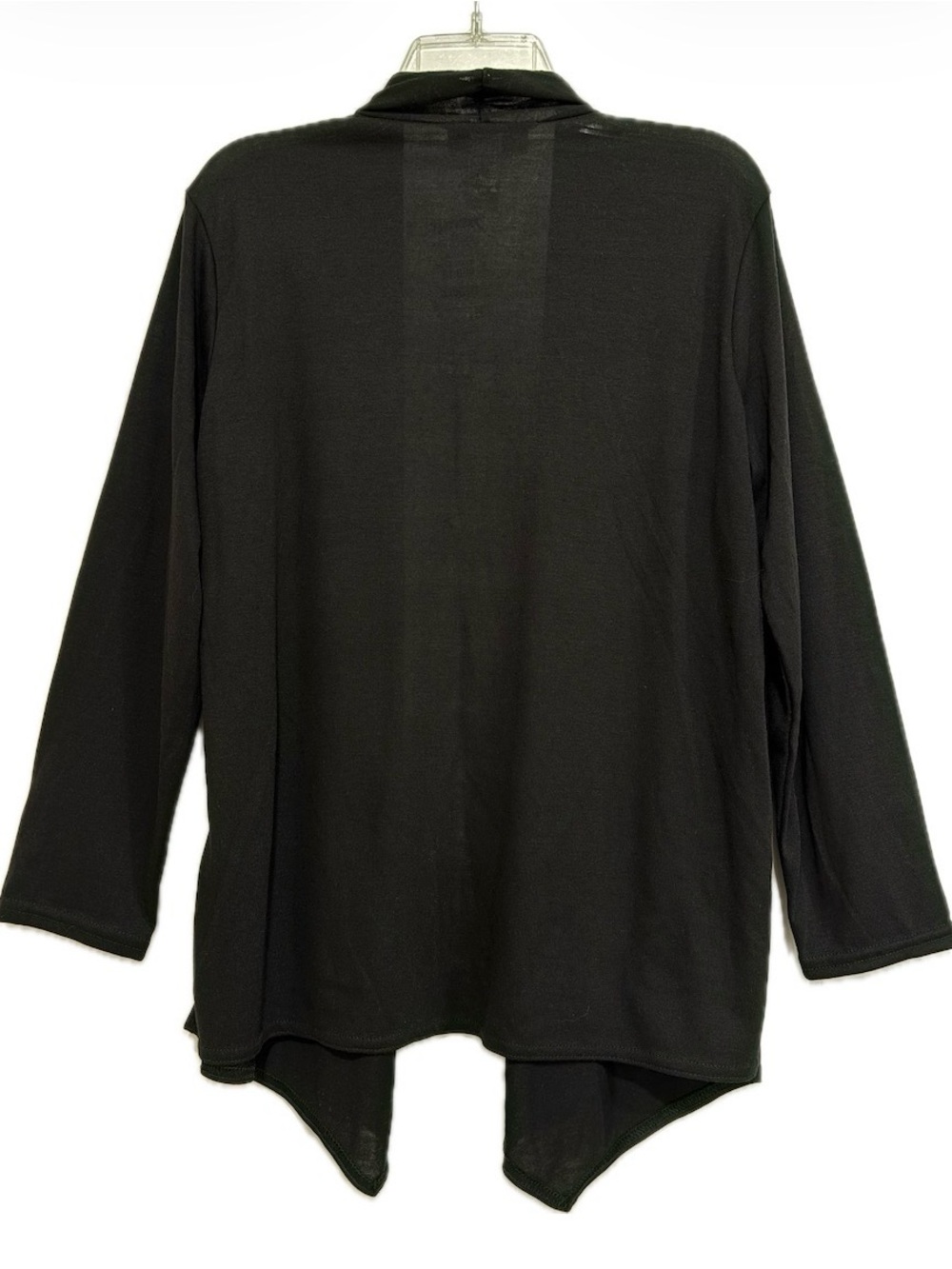Christine Gerard Black Open Front Cardigan M Lightweight Knit Sweater - Picture 3 of 6